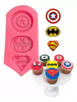 Molde Silicona Avengers Super Héroes Cupcakes Repostería 