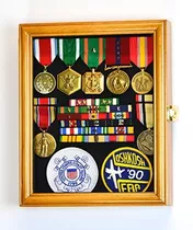 Caso Xs Pin Militar Vitrina Caja Por Las Medallas Pernos Par
