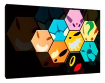 Cuadros Poster Pokemon Eevee Evolucion 50x70 (suv 1)