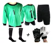 Kit Conjunto 4 X 1  Bermuda Goleiro Camisa Vrd Infantil 