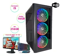 Pc Cpu Gamer Barato  I5 16gb M.2 256 + Placa De Vídeo Gt730