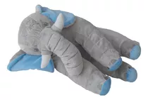 Elefante Gigante 90cm Pelúcia Almofada Antialérgico Cores Cor Cinza/azul