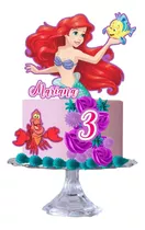 Topper Para Torta Y Cupcake Sirenita Ariel Princesas Disney