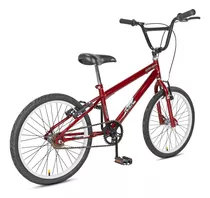 Bicicleta Masculina Infantil Aro 20 Dks Cross Style Bmx Bike Cor Vermelho