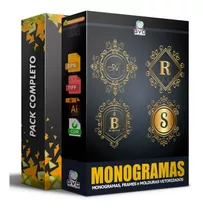 Pack 2.500 Monogramas Frames Molduras Vetorizados