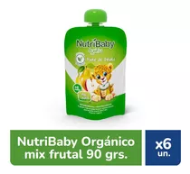 Nutribaby Organico Pure Fruta Mix Frutal Pouch 90 Gr X 6 Un