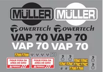 Kit Adesivos Compatível Rolo Compactador Muller Vap70 