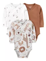 Carters Pack 3 Bodies Mangas Largas Broches 1n676410