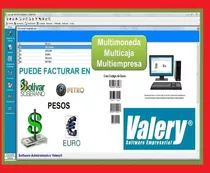 Sistema Administrativo Facturación Inventario Valery 1.96