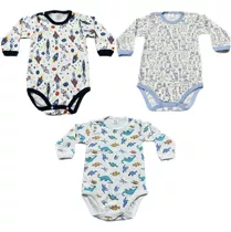 Pack X 3 Body Estampado Surtidos 12 A 36 Meses Nena/nene