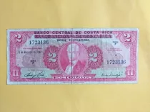 Billete 2 Colones Costa Rica 1967, Buen Estado.