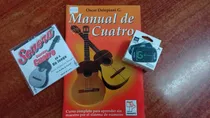 Combo Para Cuatro Libro, Afinador Y Set De Cuerda 