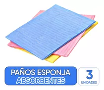 Paño Esponja Por 3 Unid. - Paños Absorbentes - Paño Limpieza