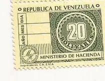 Timbre Fiscal Antiguo De Coleccion