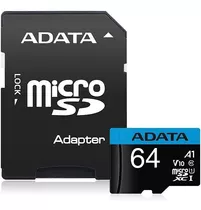 Memoria Adata Micro Sd Sdxc 64gb Uhs-i Clase 10 Adaptado Sd