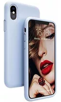 Estuche Para iPhone XS 10 Silicona Liquida Telefono Gel Sky