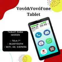 Tablet Vovofone 3g 32gb Tela 7  Faz Ligação Zap Face Insta