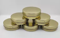 Latas Pastilleras De 7,5cm X 2.5cm. Pack X 10unidades Dorada