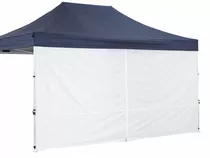 Pared Para Gazebo De 3x6m En Poliéster Blanco