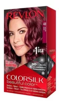 Kit Tintura Revlon  Colorsilk Beautiful Color Tono 48 Borgoña Para Cabello