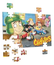 Quebra Cabeça Turma Do Chaves 90 Peças Brinquedo Educativo