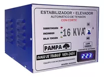 Estabilizador Elevador De Tensión Pampa Herramientas 16kva 16000va Entrada Y Salida De 220v Blanco
