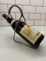 Posa Botellas De Vino Baño De Plata Trenzado Con Manija