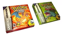 2 Cajas Customs Para Juegos Pokemon Firered + Leafgreen