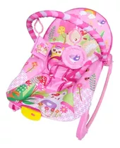 Cadeira Cadeirinha Descanso Musical Vibratoria Bebê Rosa