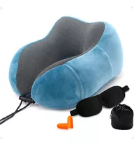 Set Almohada De Viaje + Cubre Ojos + Tapones Oídos - Otec