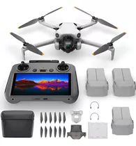 Drone Dji Mini 4 Pro Rc 2 Tela  Combo Plus 3 Baterias 45 Min Cor Cinza