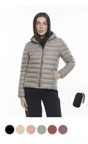 Campera Mujer Capucha Canelón Liviana Importada Uni 21215529