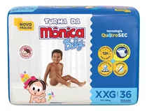 Fralda Descartável Turma Da Mônica Baby Xxg Pacote 36 Unidades