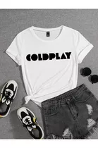 Camisa Feminina Baby Look Coldplay Banda De Pop - Promoção!!