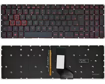 Teclado Para Acer Nitro 5 An517-51 N18c3 N18c4 Vermelho Red