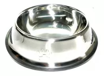 Comedero Plato Para Perros Y Gatos En Acero Inoxidable 22cm Color Plateado