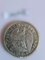 Moneda Historica Chilena 1877 Un Peso Aguila 