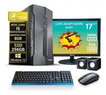 Computador Completo I5 2400 Ssd 240gb, 8gb Ram + Monitor 17 