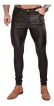 Pantalon Ecocuero Engomado Rock Elastizado Slim Fit