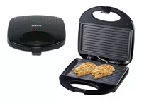 Plancha Sandwichera Grill Electrica Tostador Pan Multiuso Color Negro