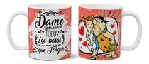 Taza De Cerámica San Valentín Los Picapiedras Exclusiva Art7