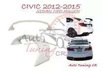 Coleta Spoiler Tapa Baul Honda Civic 2012-2015 Sedan Mugen