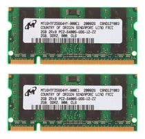 Memória Ram Notebook Micrón 4gb (2x2gb) Ddr2 800mhz Pc2 6400