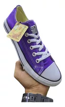 Zapatos Converse All Star Clasicos Morado Blanco Chuck Taylo