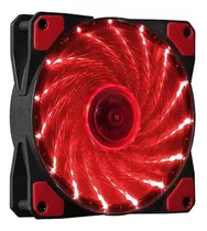 Fan Cooler Netmak 12 Cm Con 15 Luces Leds Rojo Nm-12025r