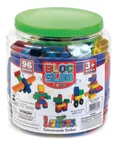 Blocos De Montar 96 Peças Brinquedo Educativos Didático 