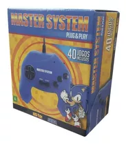 Console Tectoy Sega Master System Plug & Play Standard Cor Azul 40 Jogos