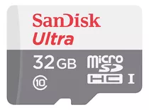 Cartão Sandisk Sd Ultra Microsdhc De 32 Gb+adaptador De 100 Mb/s