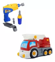 Carrinho Infantil Big X Truck Bombeiros C/ Parafusadeira Personagem Bombeiro