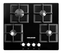 Parrilla A Gas Challenger Serie Cristal Squadra Sq 6762 Ae Vidrio Negro 120v